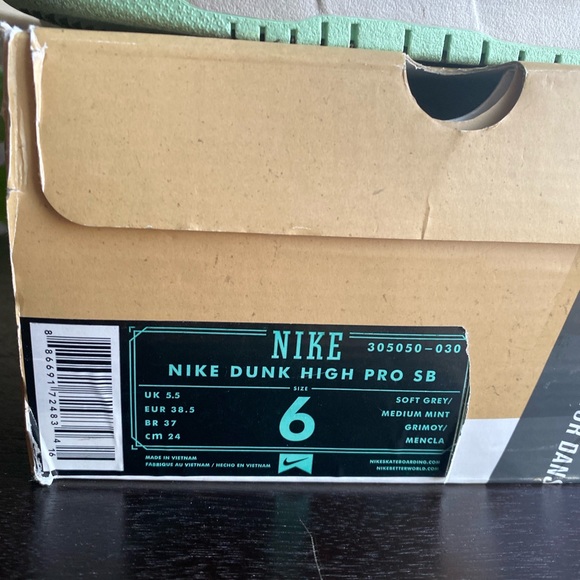Nike SB dunk high soft grey mint - Picture 2 of 7